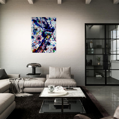 Untitled from Michel Waldberg s Posmes dans le ciel - Sam Francis Brushed Aluminum Print - 70x100 cm / 28x40 inches | Sam Francis Aluminum Print | Sam Francis Prints