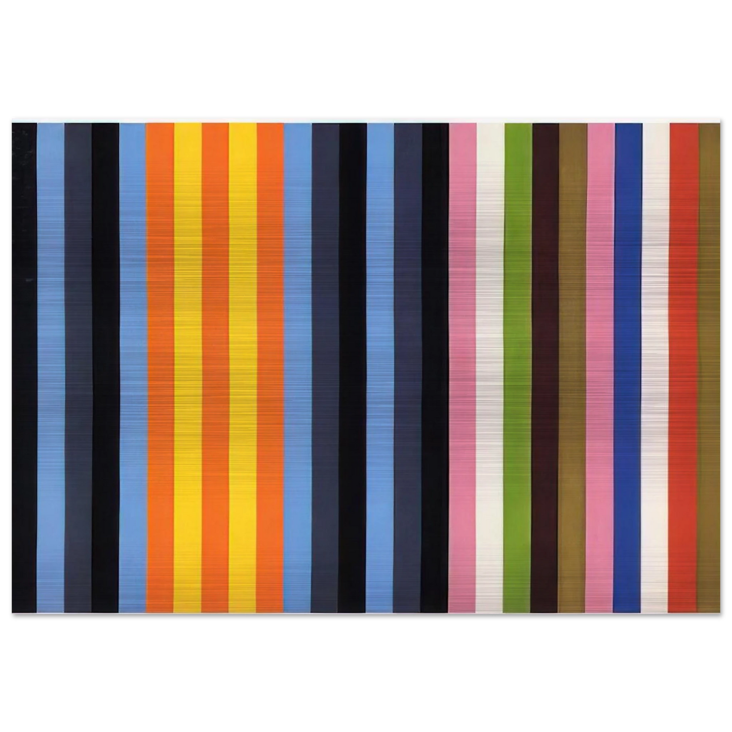 Flower Machine - 1964 - Gene Davis Brushed Aluminum Print - 70x100 cm / 28x40 inches | Gene Davis Aluminum Print | Gene Davis Prints