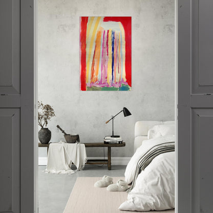 Red Night - 1973 - Ronnie Landfield Brushed Aluminum Print - 70x100 cm / 28x40 inches | Ronnie Landfield Aluminum Print | Ronnie Landfield Prints