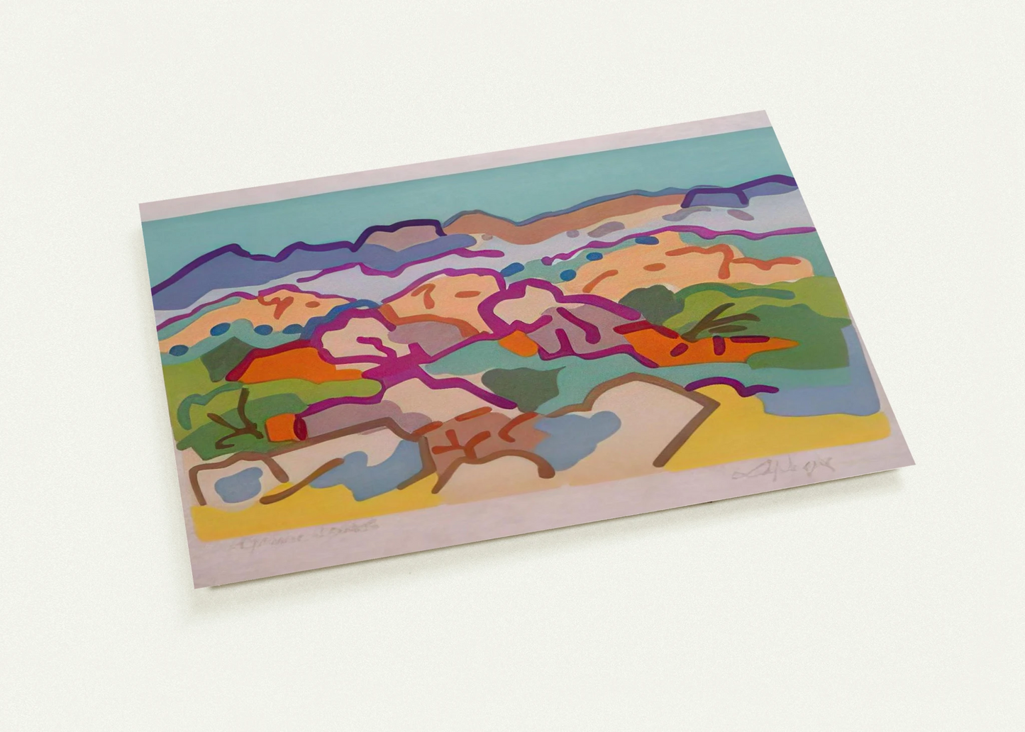 Campagne grecque - 1964 By Charles Lapicque Pack of 10 Post Cards | Charles Lapicque Post Cards | A6 (10.5 x 14.8 cm) - 4.1 x 5.8 inches