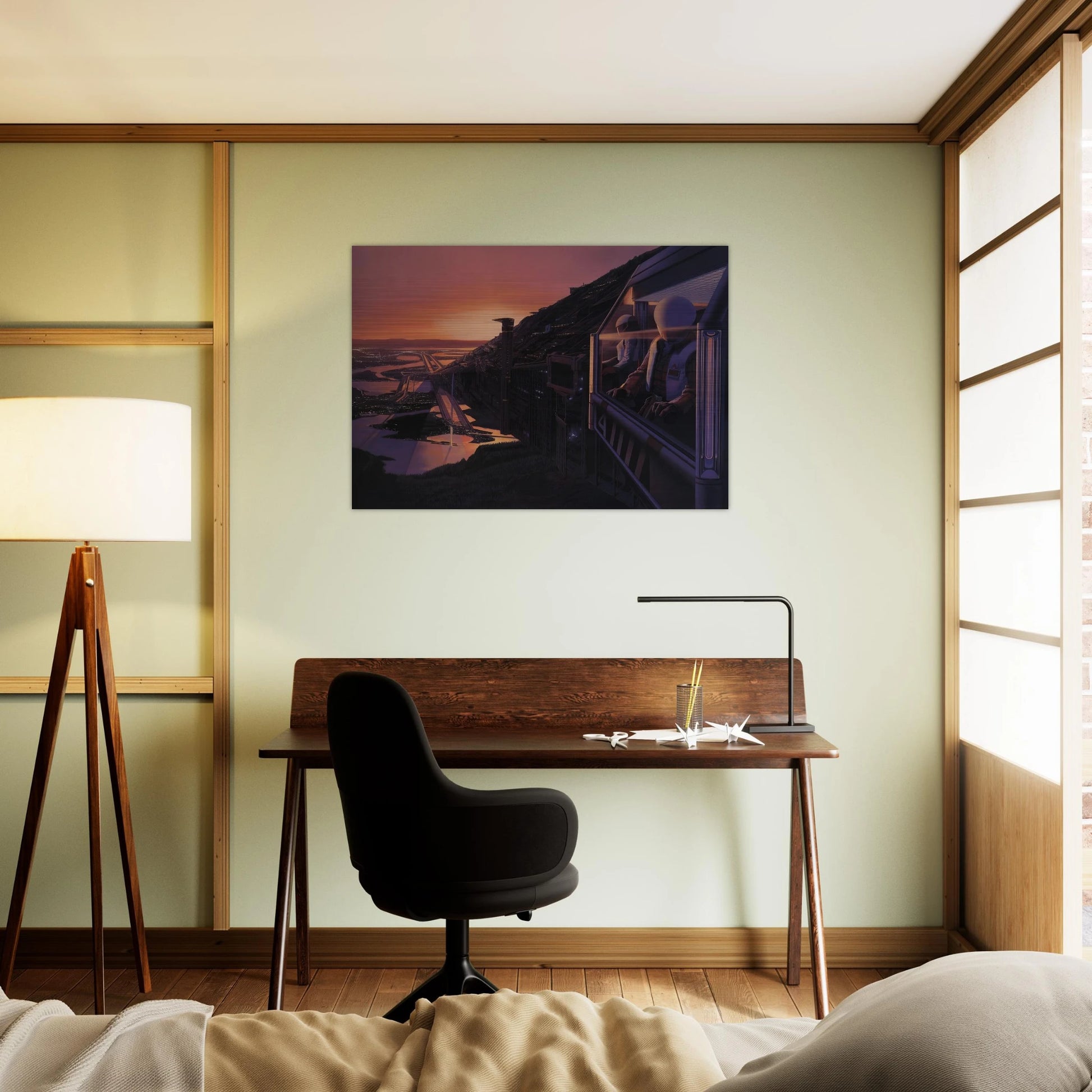 Syd Mead - Syd Mead Brushed Aluminum Print - 70x100 cm / 28x40 inches | Syd Mead Aluminum Print | Syd Mead Prints