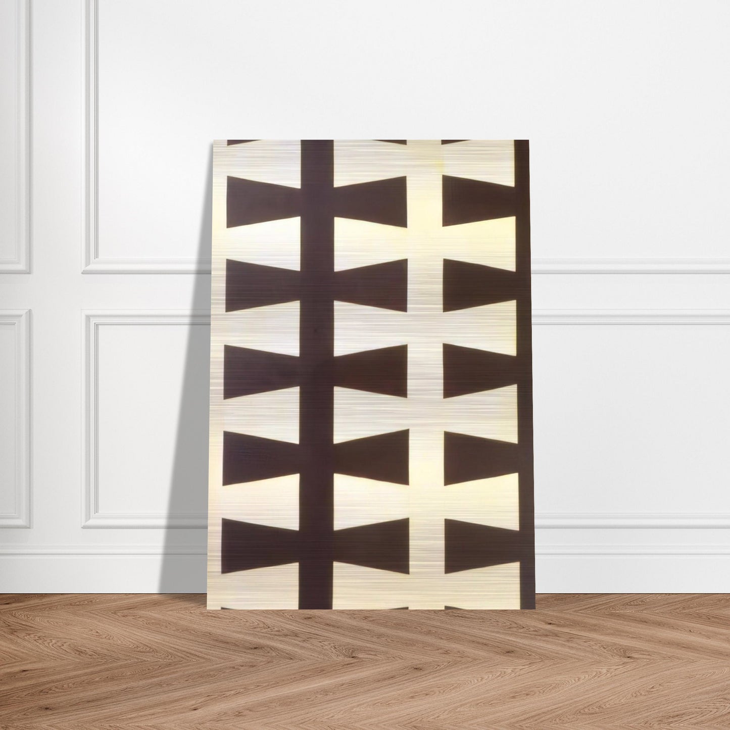 Black and White Repeat - 1953 - Leon Polk Smith Brushed Aluminum Print - 70x100 cm / 28x40 inches | Leon Polk Smith Aluminum Print | Leon Polk Smith Prints
