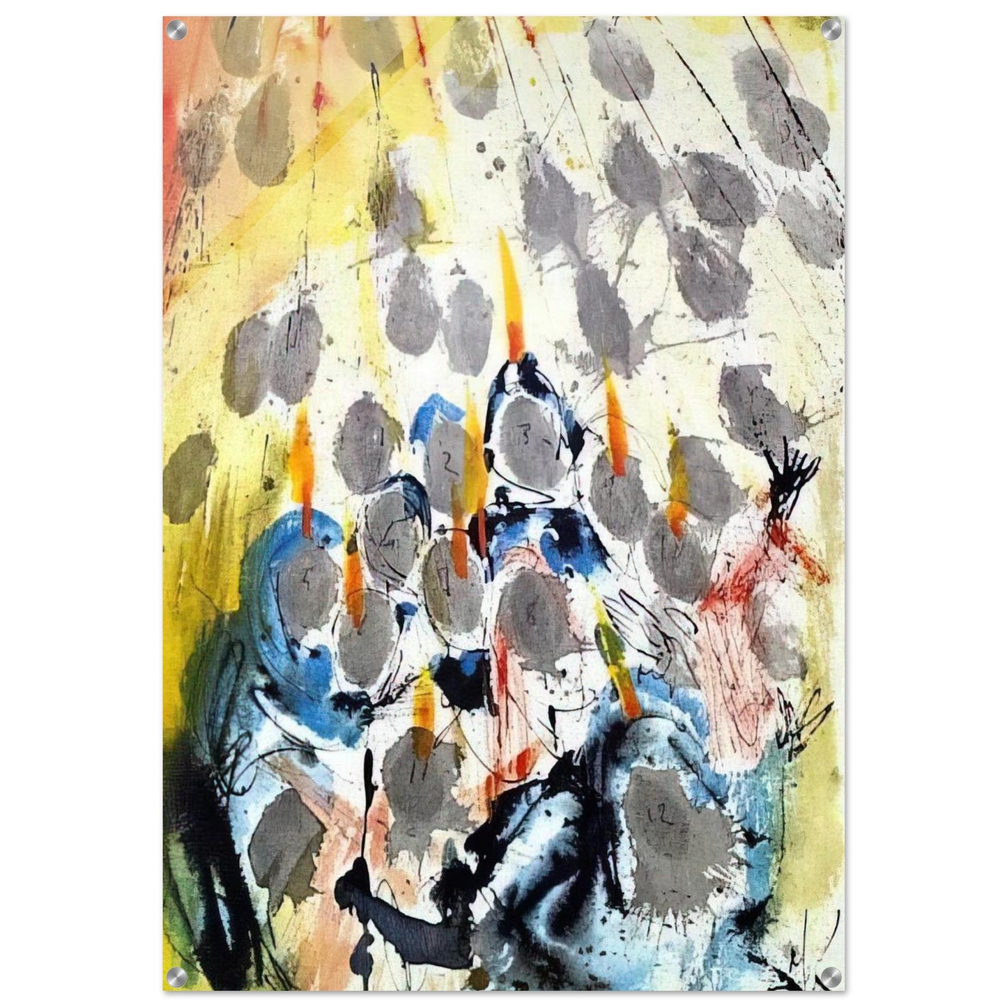 APPARUERUNT ILLIS DISPERTITAE LINGUAE ACTS 1 14 1967 - Salvador Dali Acrylic Print - 70x100 cm / 28x40″ inches | Salvador Dali Wall Art | Salvador Dali Prints
