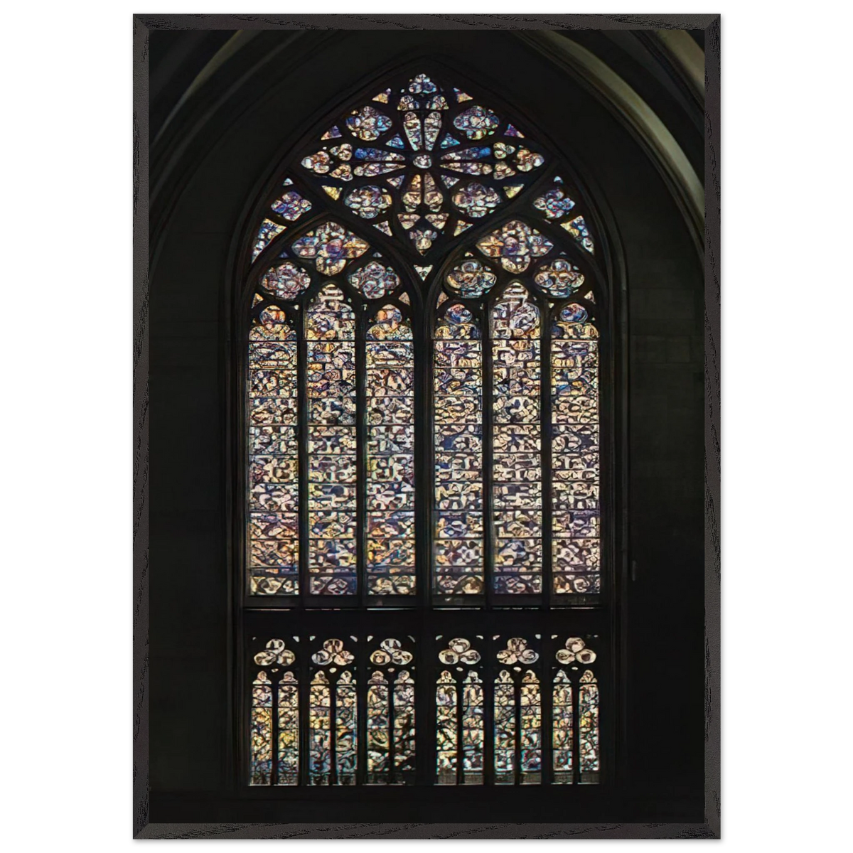 COLOGNE CATHEDRAL WINDOW 2007 - Gerhard Richter 70x100 cm / 28x40 inches Framed Art Print – Black Wooden Frame