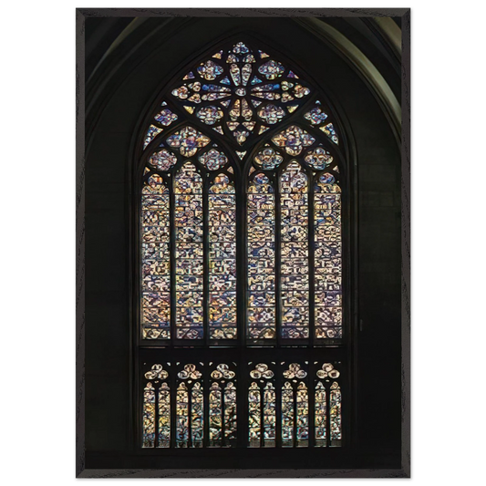 COLOGNE CATHEDRAL WINDOW 2007 - Gerhard Richter 70x100 cm / 28x40 inches Framed Art Print – Black Wooden Frame