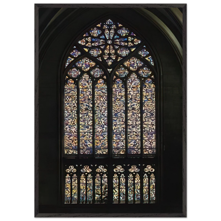 COLOGNE CATHEDRAL WINDOW 2007 - Gerhard Richter 70x100 cm / 28x40 inches Framed Art Print – Black Wooden Frame