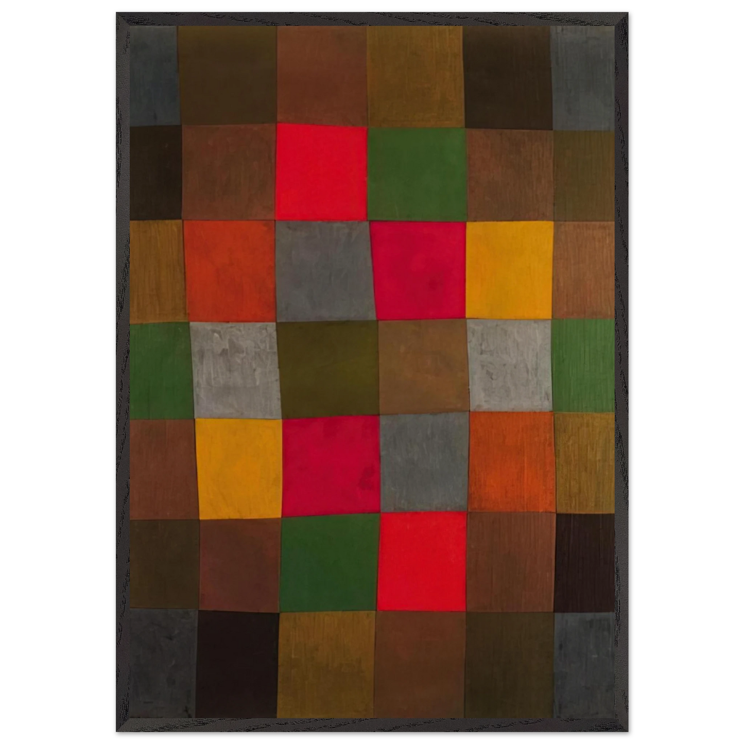 NEW HARMONY 1936 - Paul Klee 70x100 cm / 28x40 inches Framed Art Print – Black Wooden Frame