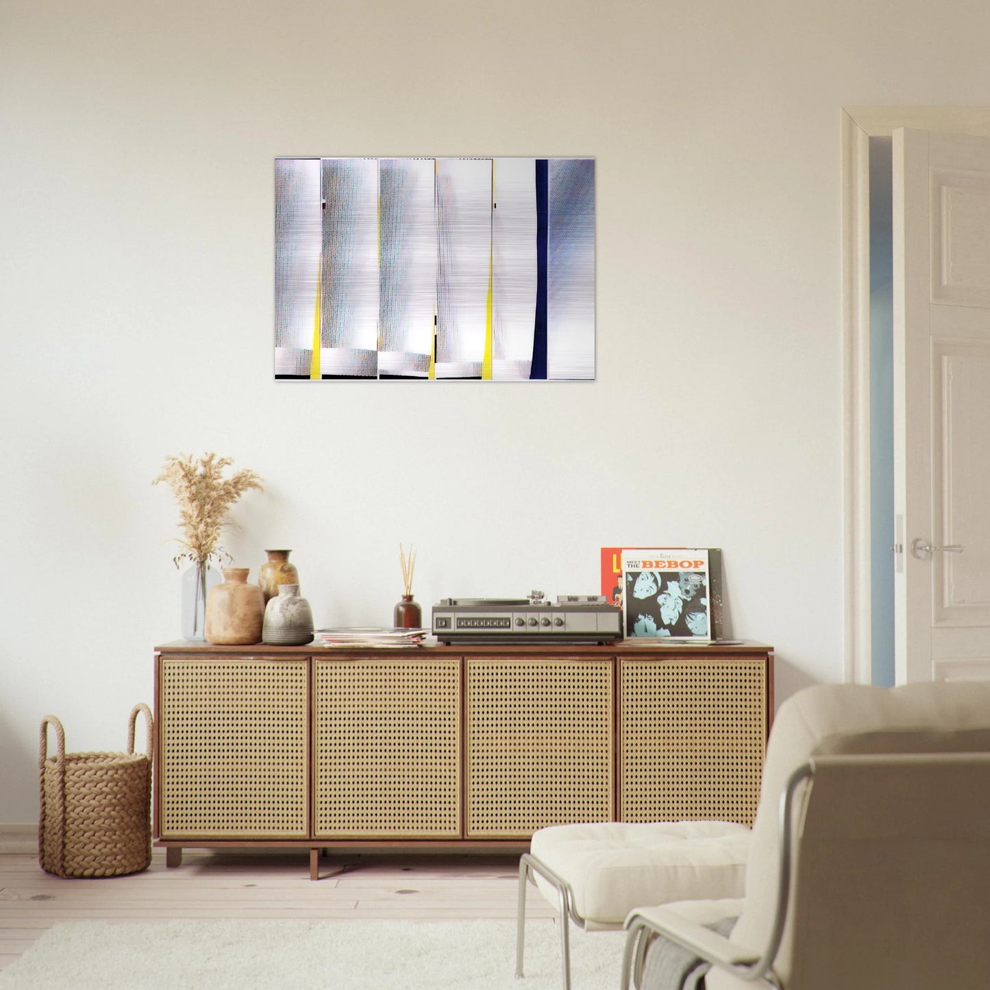 MIRROR SIX PANELS 3 1971 - Roy Lichtenstein Brushed Aluminum Print - 70x100 cm / 28x40 inches | Roy Lichtenstein Aluminum Print | Roy Lichtenstein Prints