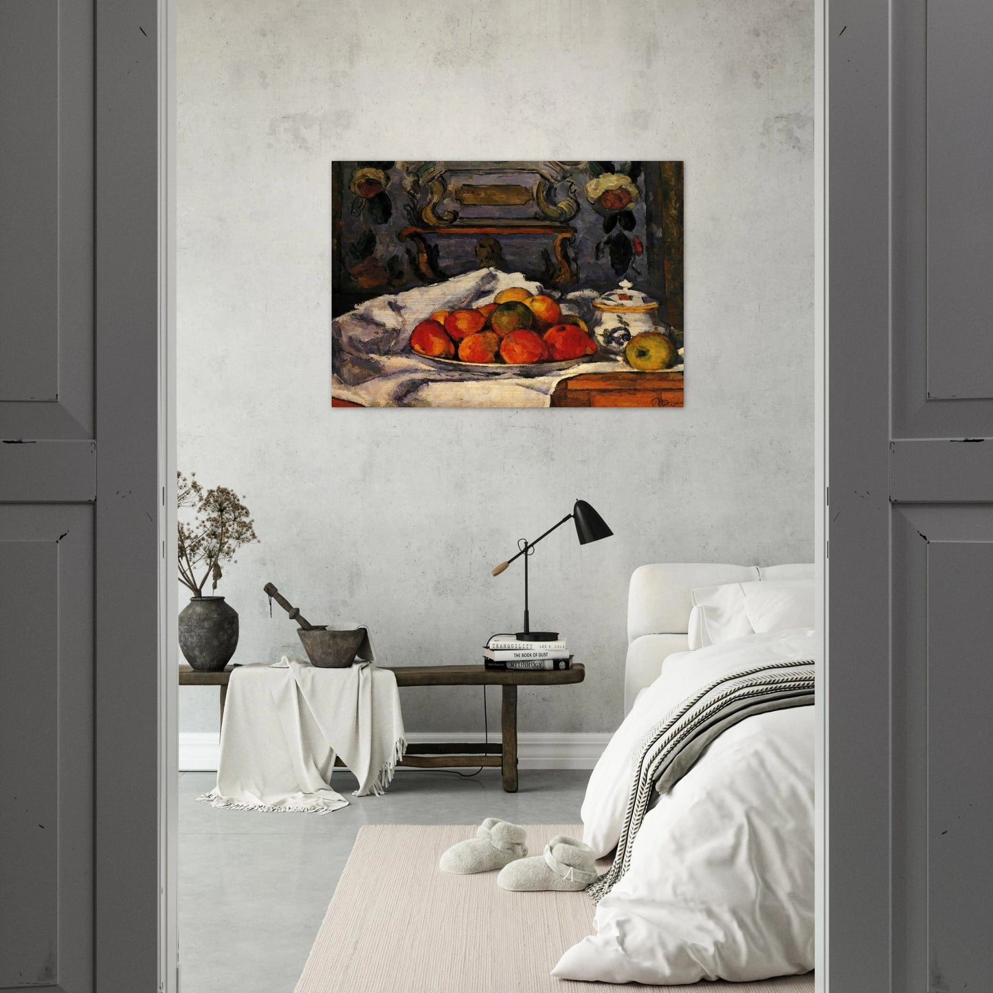 Dish of Apples - Paul Cézanne Brushed Aluminum Print - 70x100 cm / 28x40 inches | Paul Cézanne Aluminum Print | Paul Cézanne Prints
