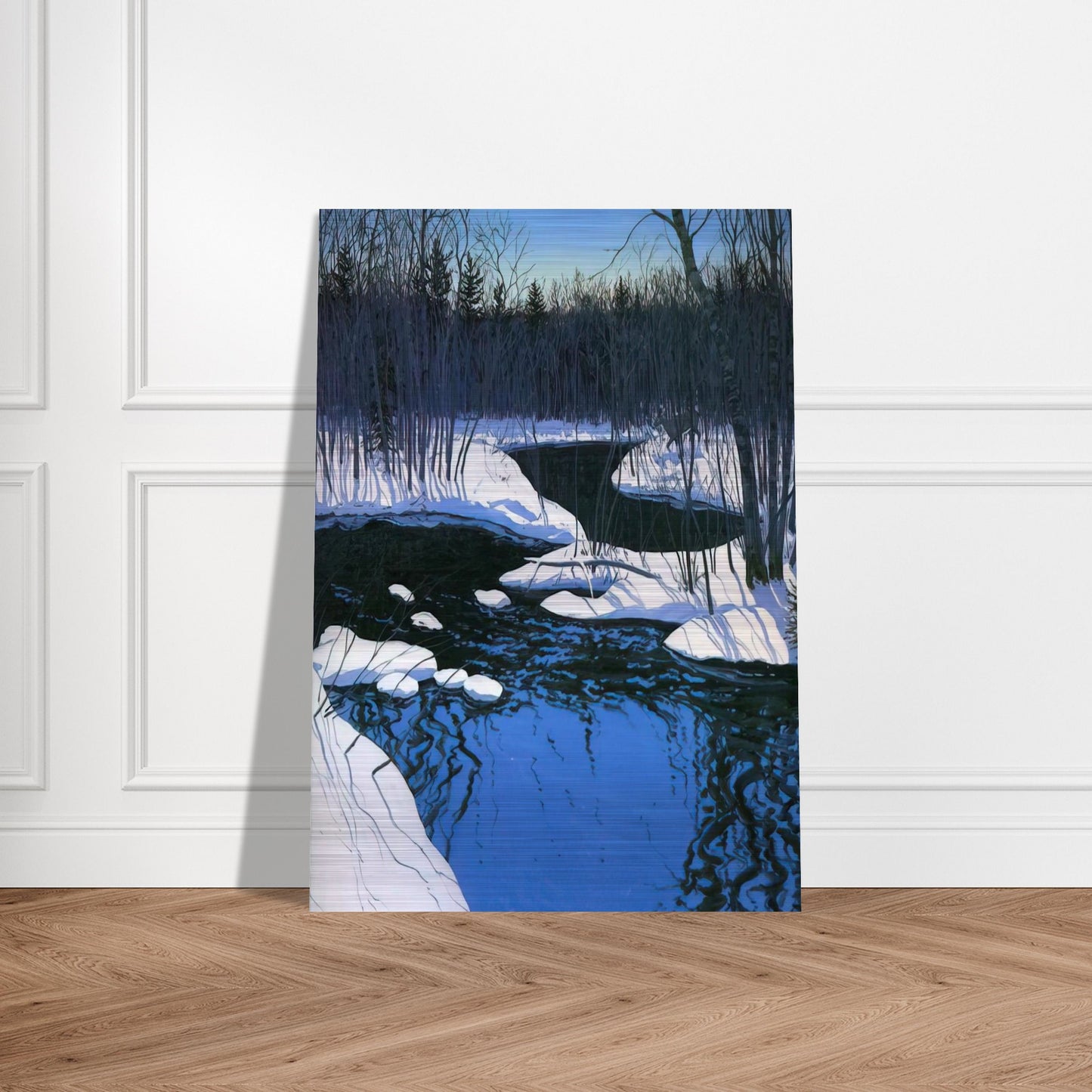 Unyarded deer - Contemporary Realism - Neil Welliver Brushed Aluminum Print - 70x100 cm / 28x40 inches | Neil Welliver Aluminum Print | Neil Welliver Prints