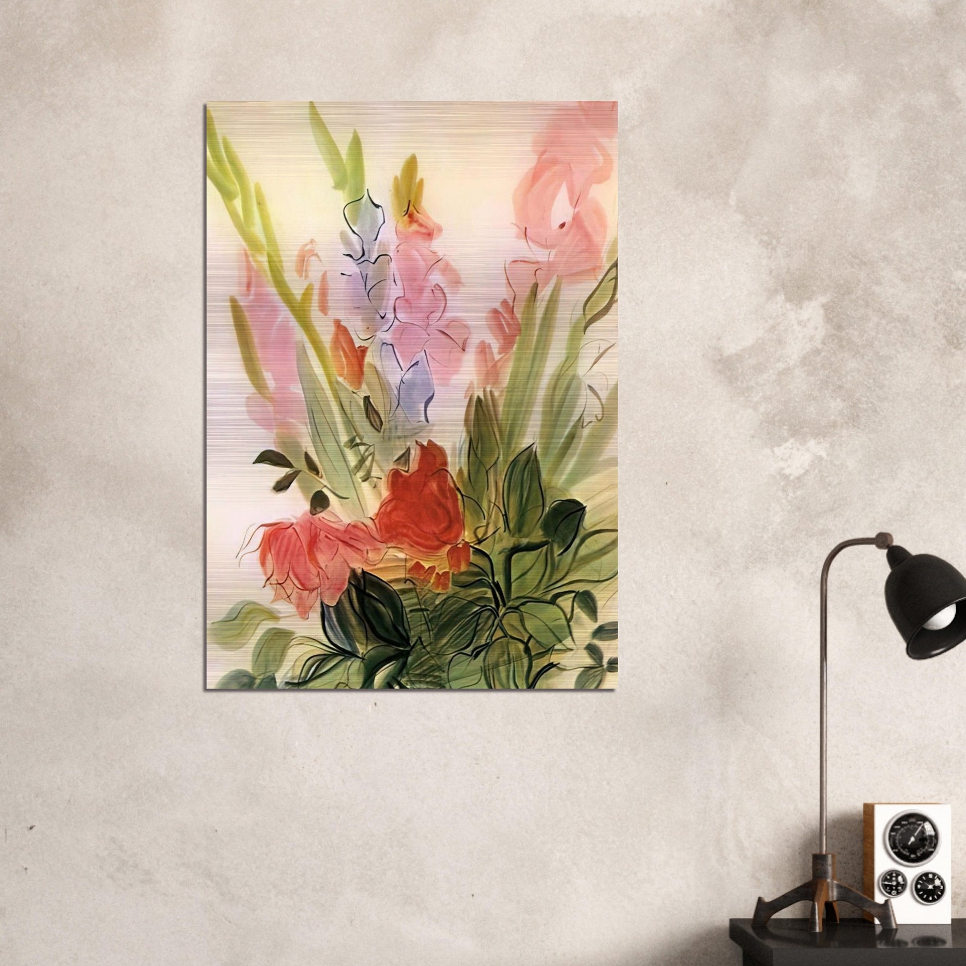 GLADIOLI 1942 - Raoul Dufy Brushed Aluminum Print - 70x100 cm / 28x40 inches | Raoul Dufy Aluminum Print | Raoul Dufy Prints