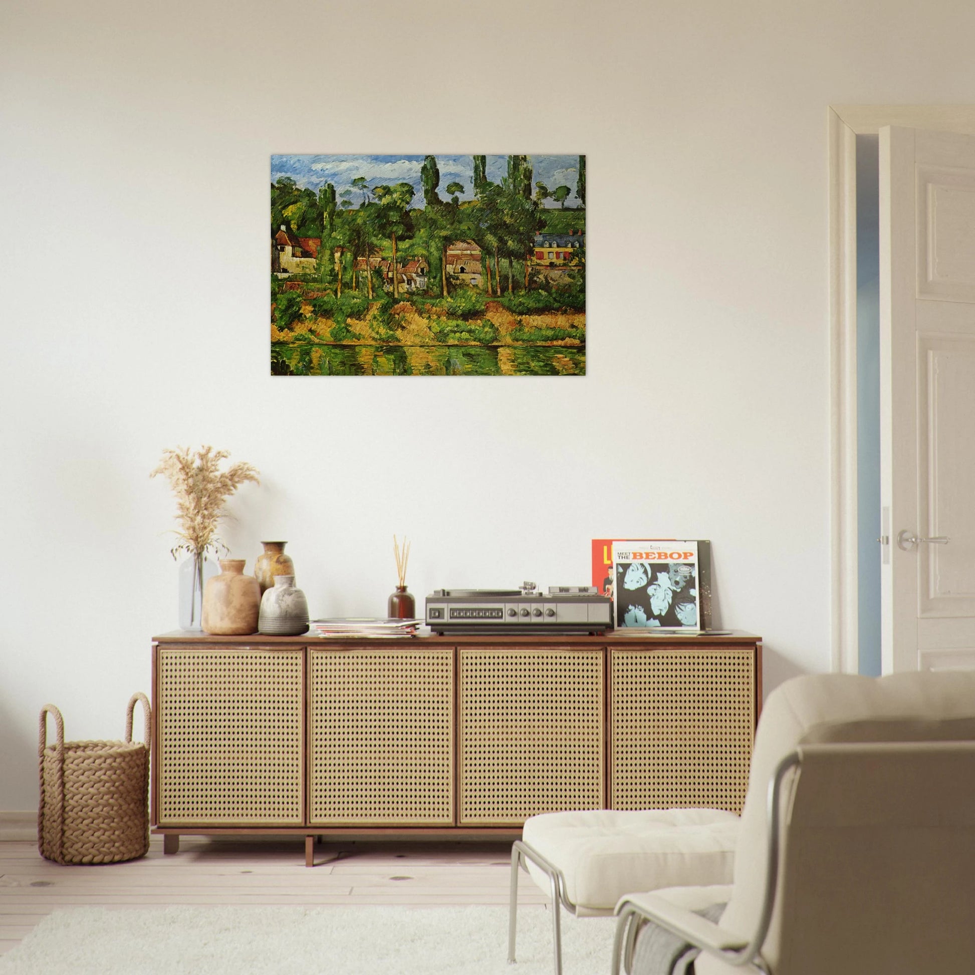 The Chateau de Medan - Paul Cézanne Brushed Aluminum Print - 70x100 cm / 28x40 inches | Paul Cézanne Aluminum Print | Paul Cézanne Prints