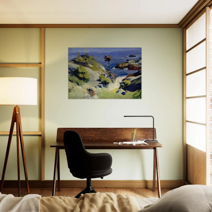 Monhegan Landscape - Edward Hopper Brushed Aluminum Print - 70x100 cm / 28x40 inches | Edward Hopper Aluminum Print | Edward Hopper Prints