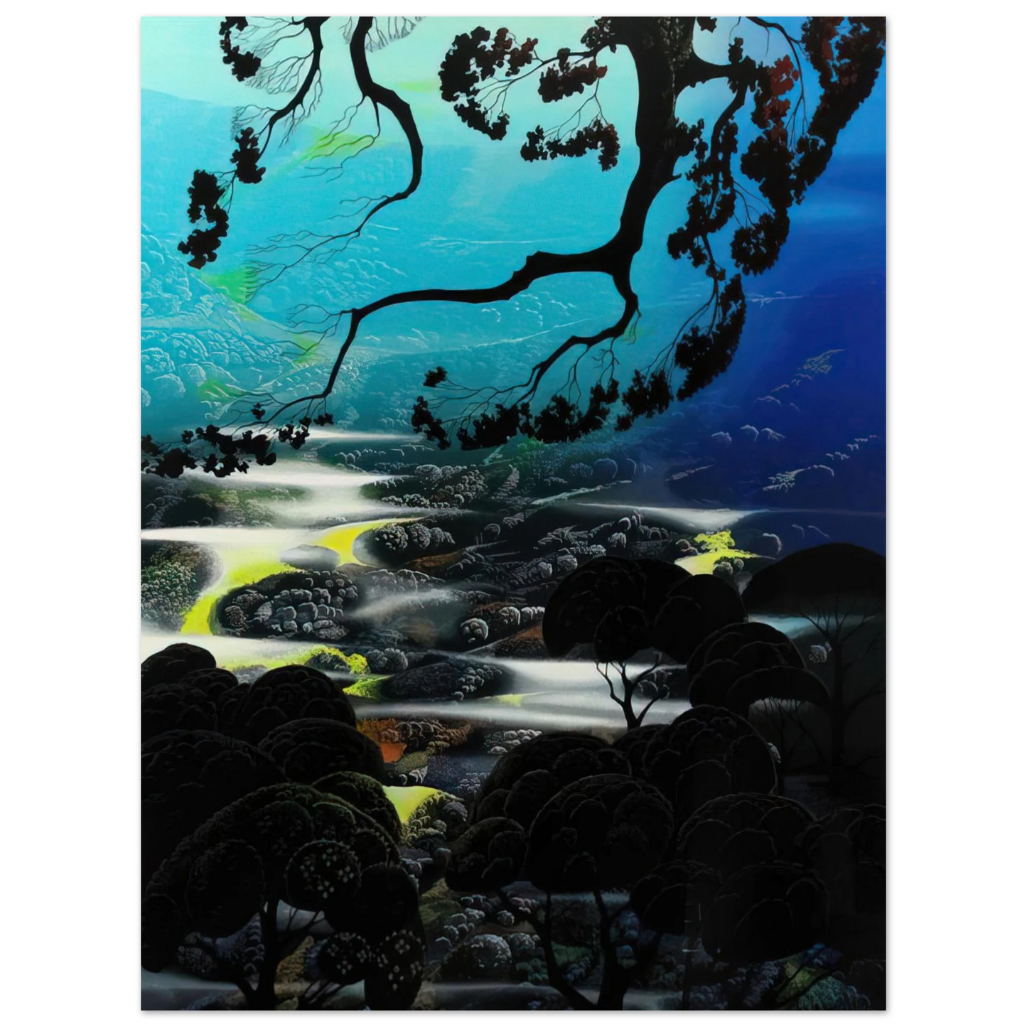 Eyvind Earle - Days End  75x100 cm / 30x40inches Fine Art Poster