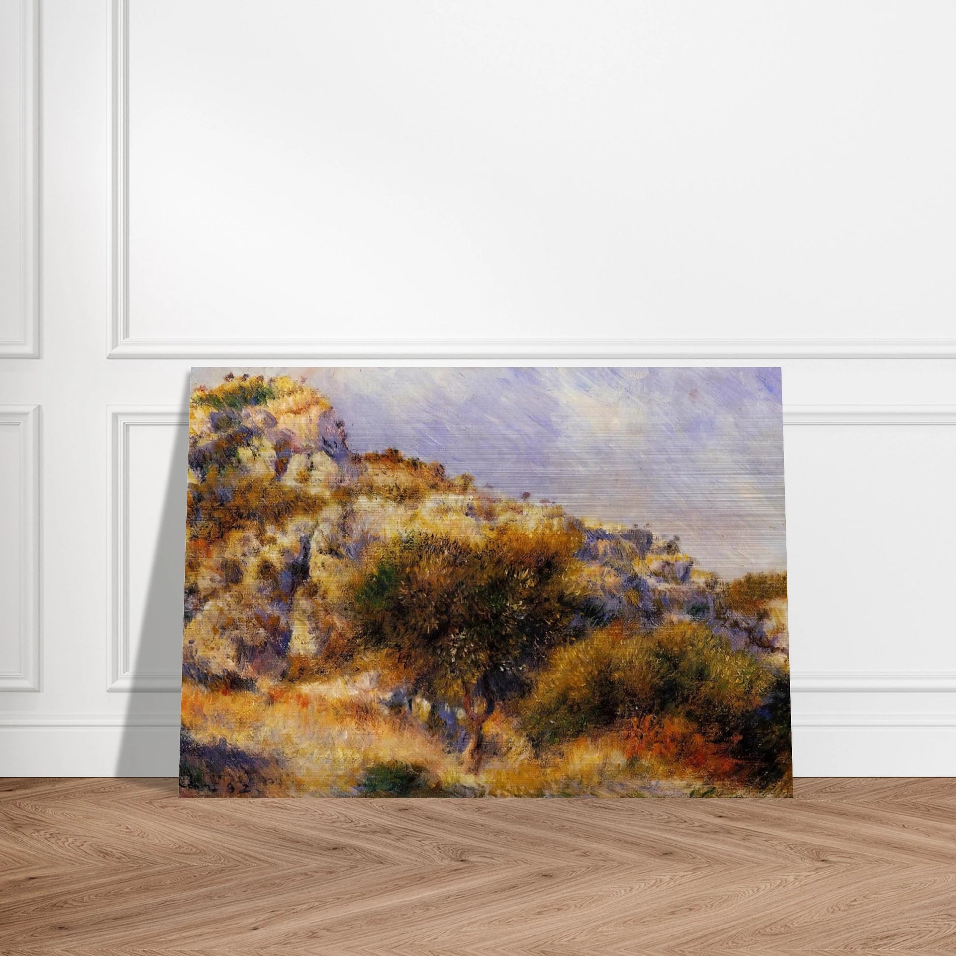 Rocks at l'Estaque - Pierre-Auguste Renoir Brushed Aluminum Print - 70x100 cm / 28x40 inches | Pierre-Auguste Renoir Aluminum Print | Pierre-Auguste Renoir Prints