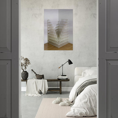 Title Corner piece #4 - Sol LeWitt Brushed Aluminum Print - 70x100 cm / 28x40 inches | Sol LeWitt Aluminum Print | Sol LeWitt Prints