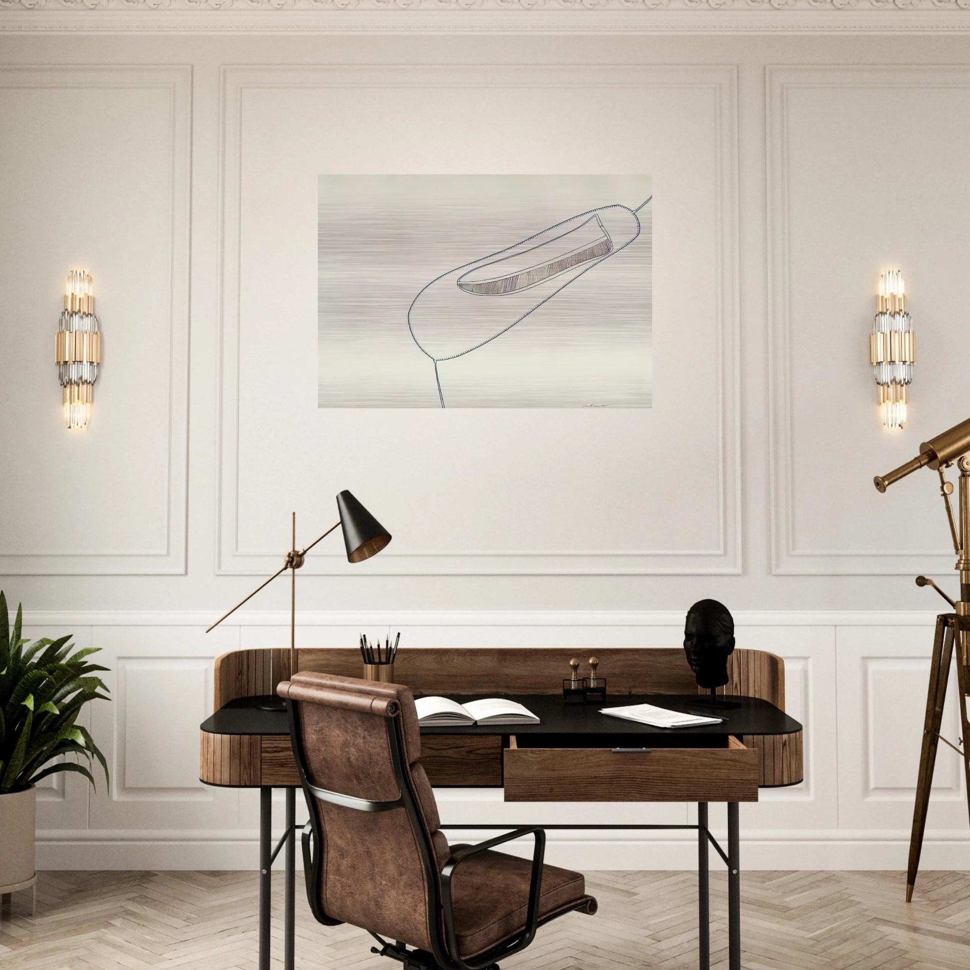 UNTITLED 1965 1 - Eva Hesse Brushed Aluminum Print - 70x100 cm / 28x40 inches | Eva Hesse Aluminum Print | Eva Hesse Prints