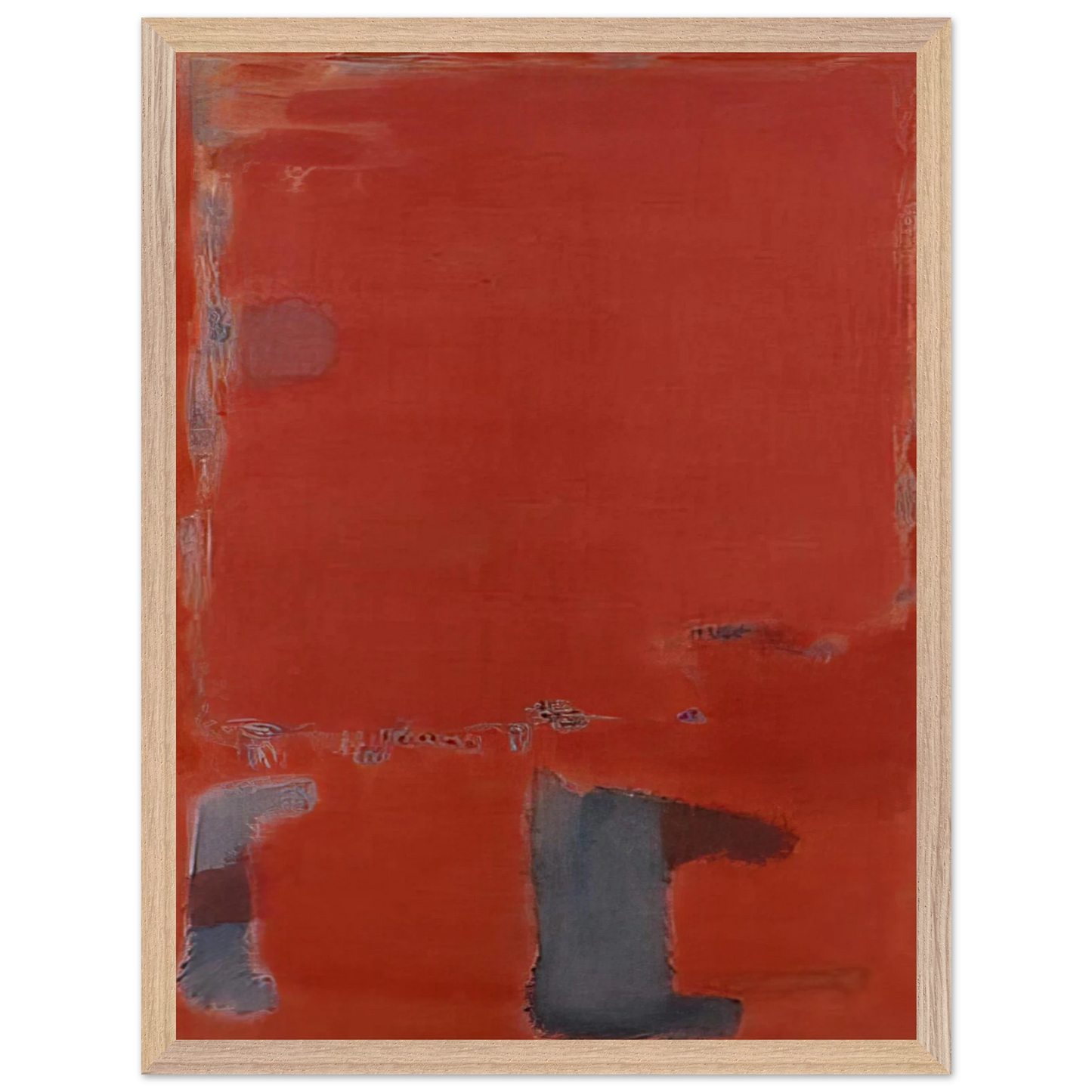 Mark Rothko - No. 21 - c.1949  New York , United States Wall Art - 30x40 cm / 12x16 inches - Premium Wooden Framed Poster With Fine Art Paper-canvas - Black frame