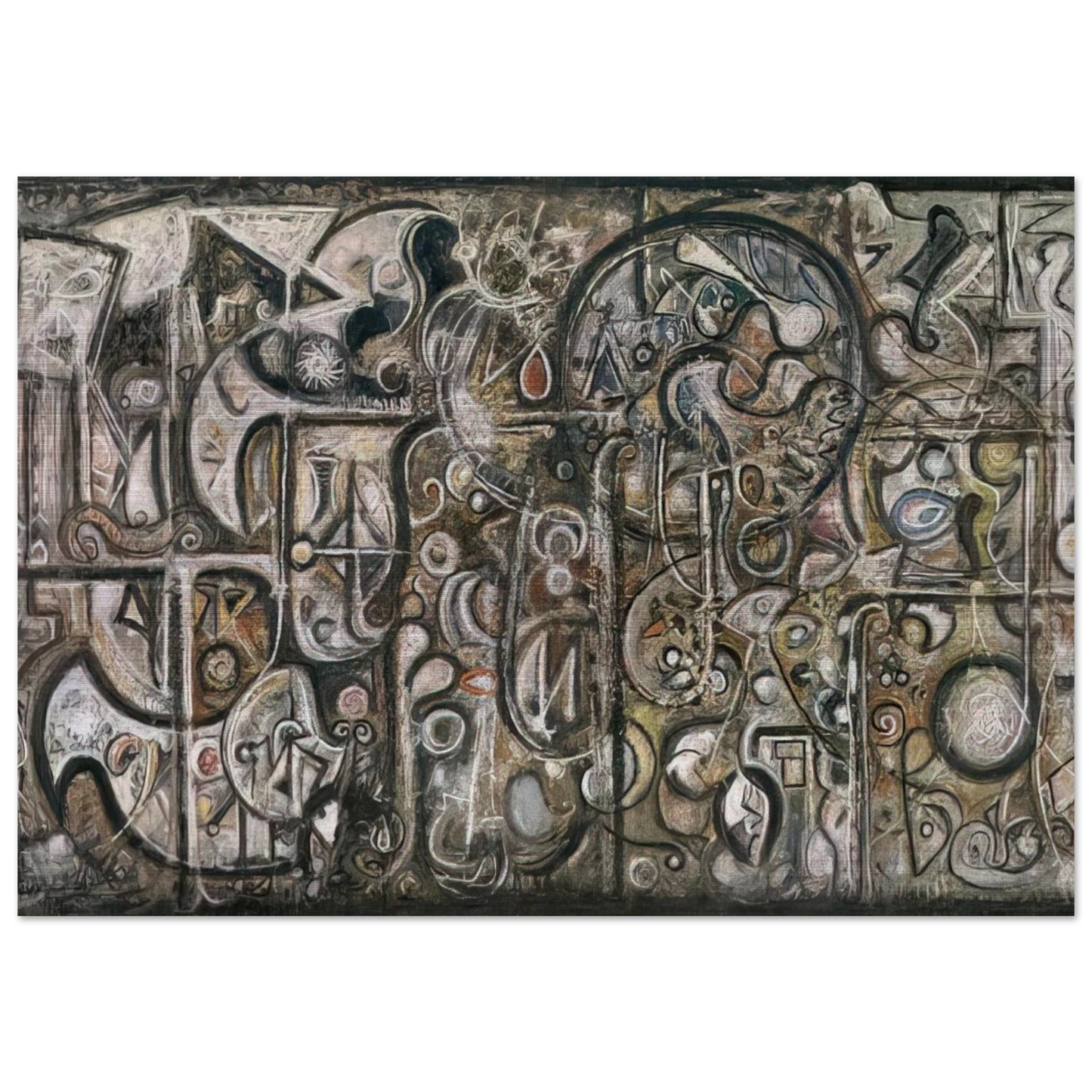 Symphony No. 1, The Transcendental - Richard Pousette-Dart Brushed Aluminum Print - 70x100 cm / 28x40 inches | Richard Pousette-Dart Aluminum Print | Richard Pousette-Dart Prints