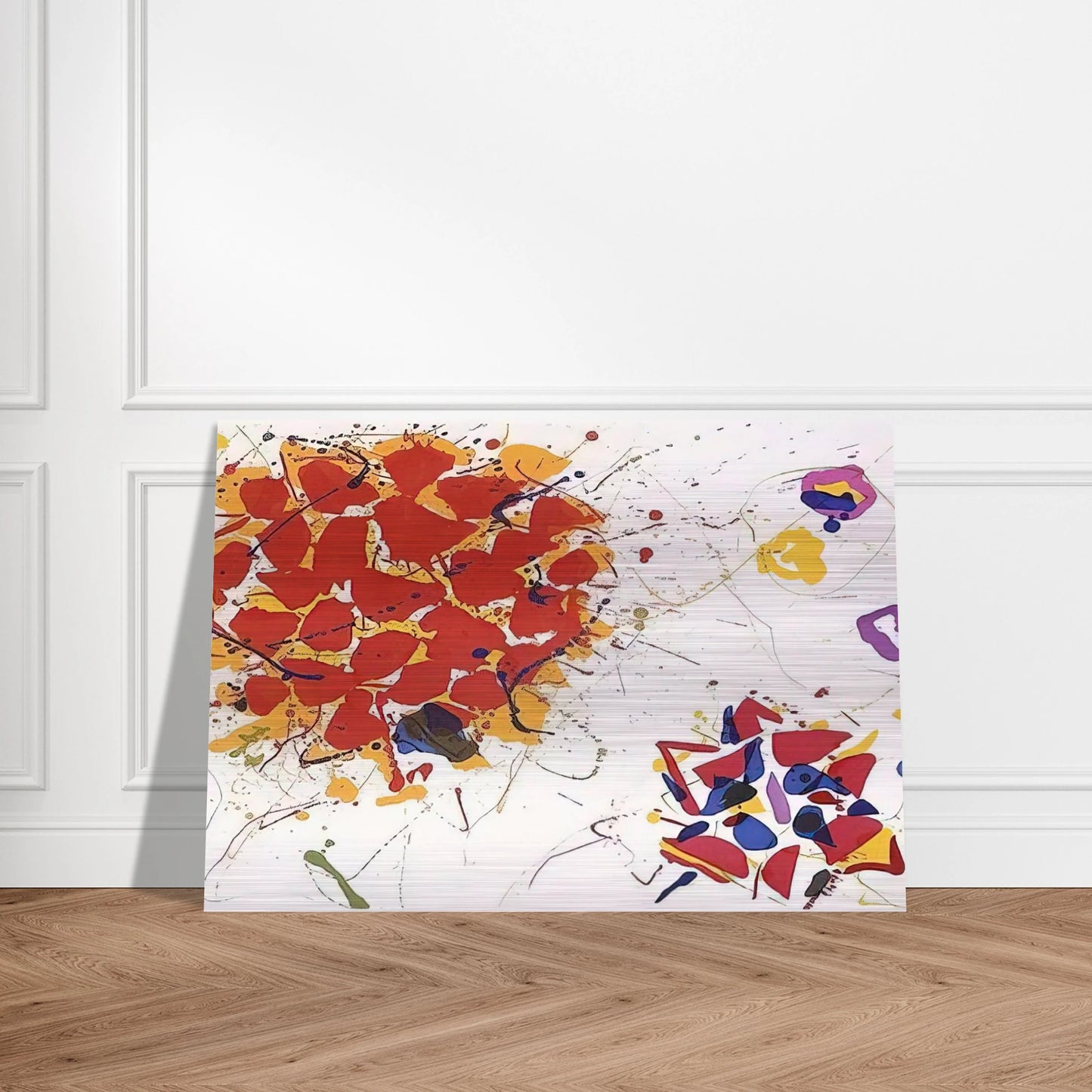 Untitled  L. I88; SFE 065  - Sam Francis Brushed Aluminum Print - 70x100 cm / 28x40 inches | Sam Francis Aluminum Print | Sam Francis Prints