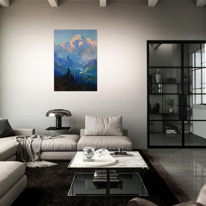 Mount McKinley, Sunset - Romanticism - Sydney Laurence Brushed Aluminum Print - 70x100 cm / 28x40 inches | Sydney Laurence Aluminum Print | Sydney Laurence Prints