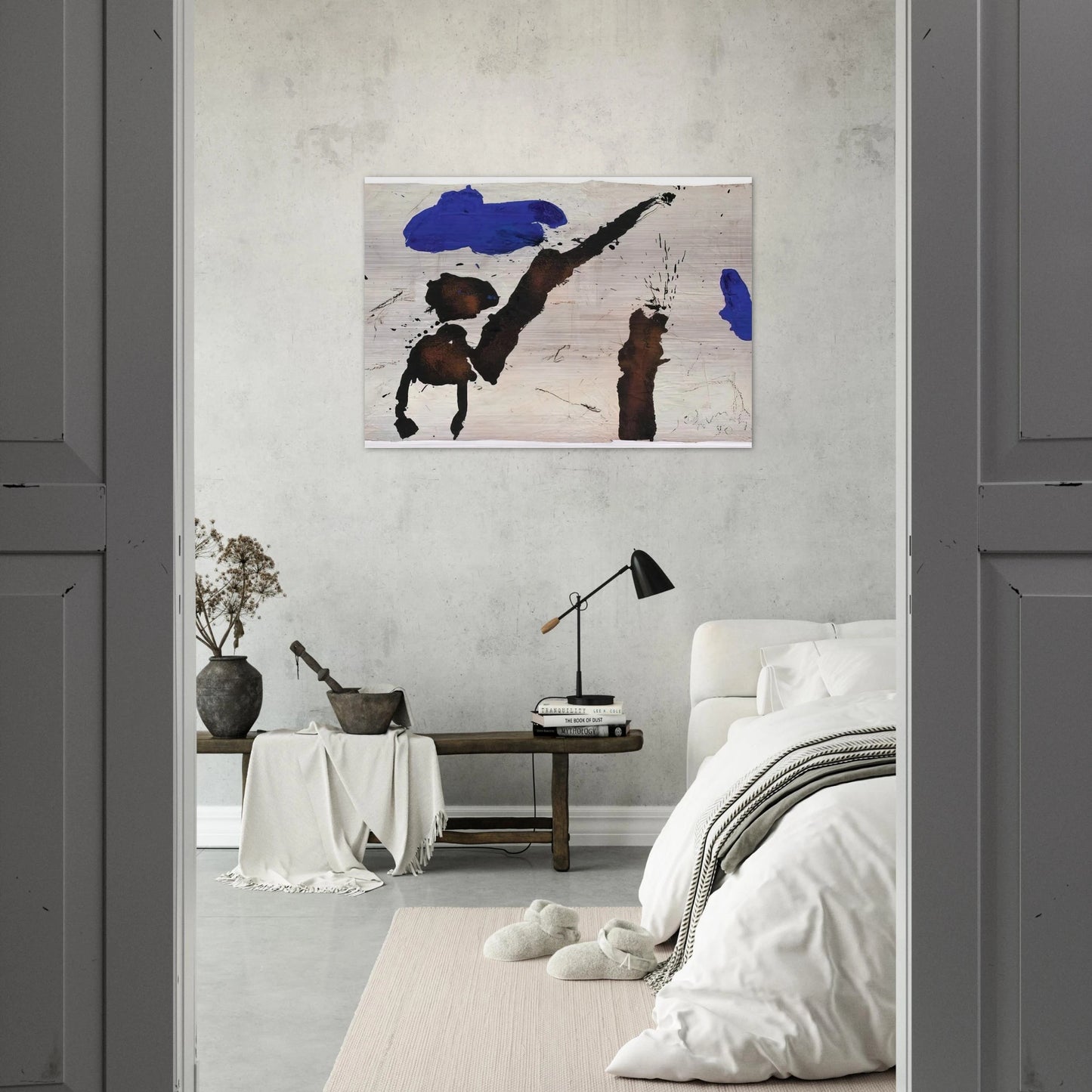 Gc-17 - 1990 - Emil Schumacher Brushed Aluminum Print - 70x100 cm / 28x40 inches | Emil Schumacher Aluminum Print | Emil Schumacher Prints