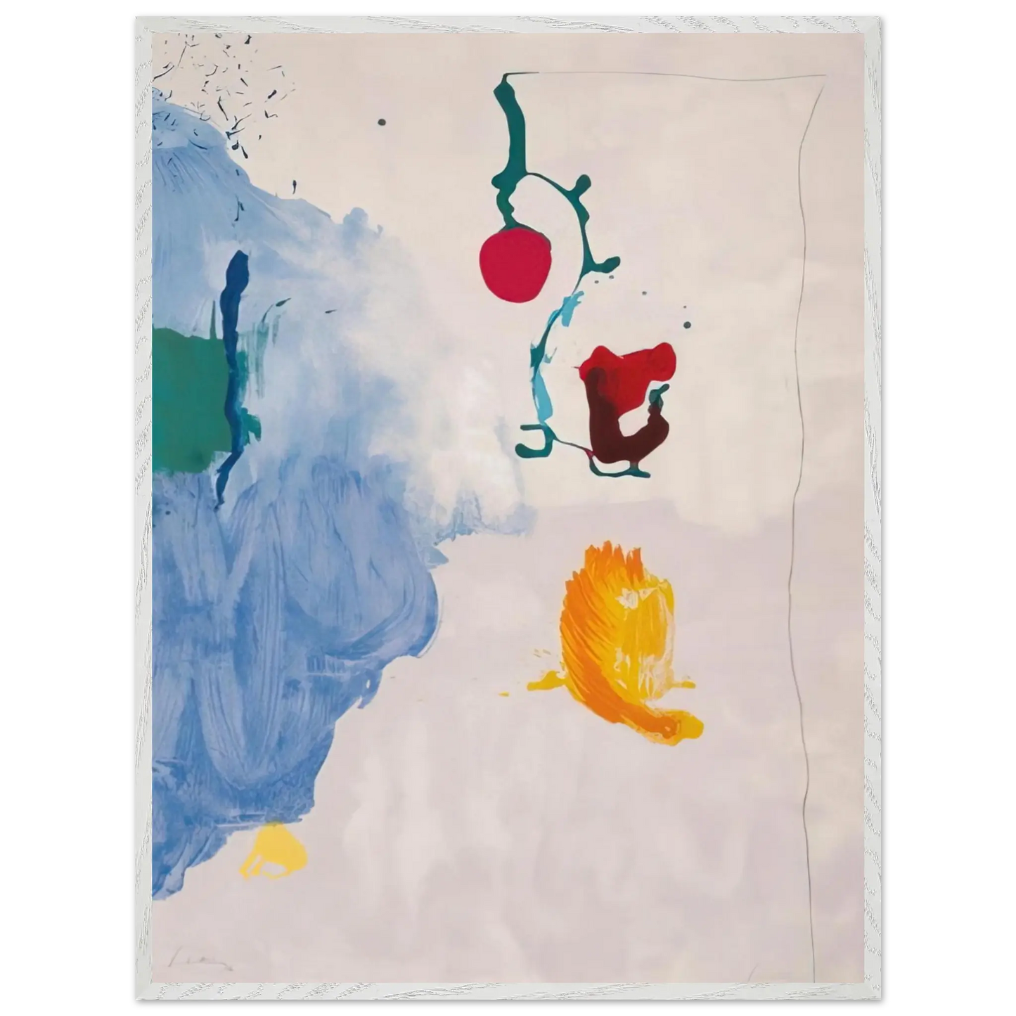 Helen Frankenthaler - Eve - 1995 Wall art - A1 (59.4 x 84.1  cm) - Premium Wooden Framed Poster With Fine Art Paper - Wood frame