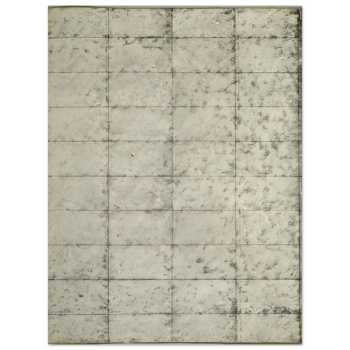 Brice Marden - Untitled Black and Cream Grid - 1964  75x100 cm / 30x40inches Fine Art Poster