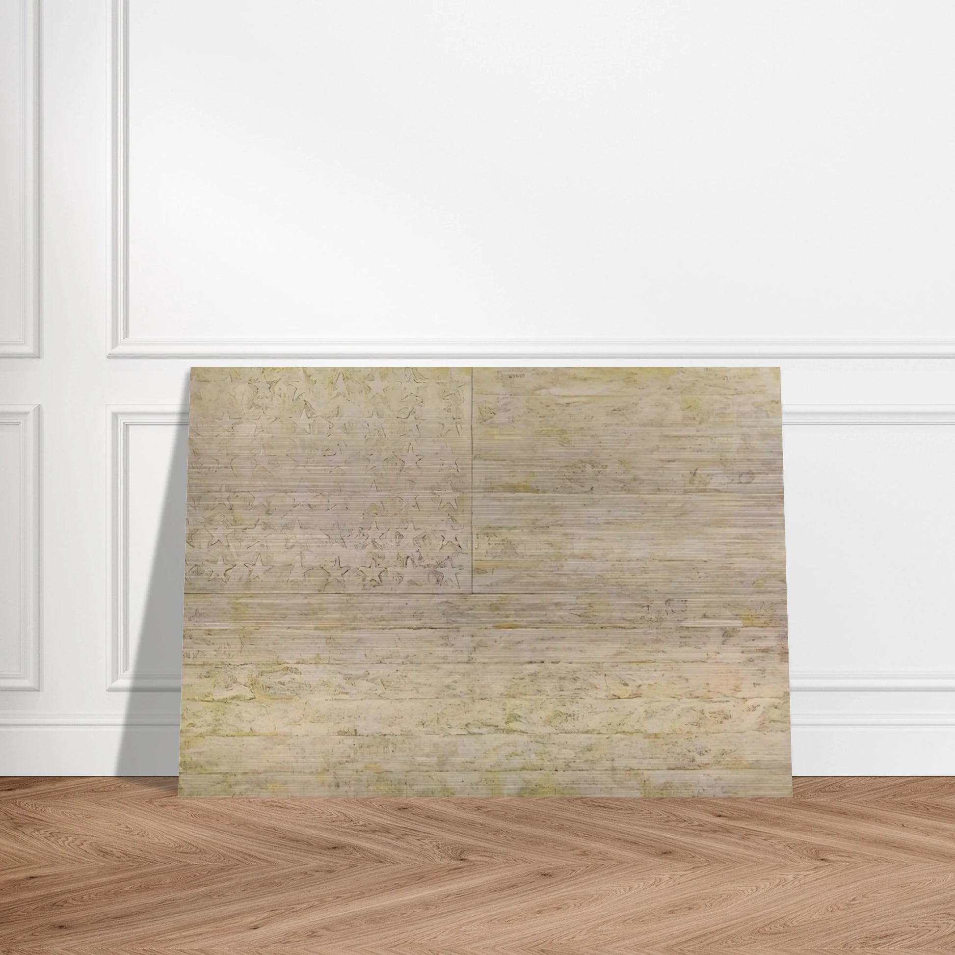 WHITE FLAG - Jasper Johns Brushed Aluminum Print - 70x100 cm / 28x40 inches | Jasper Johns Aluminum Print | Jasper Johns Prints