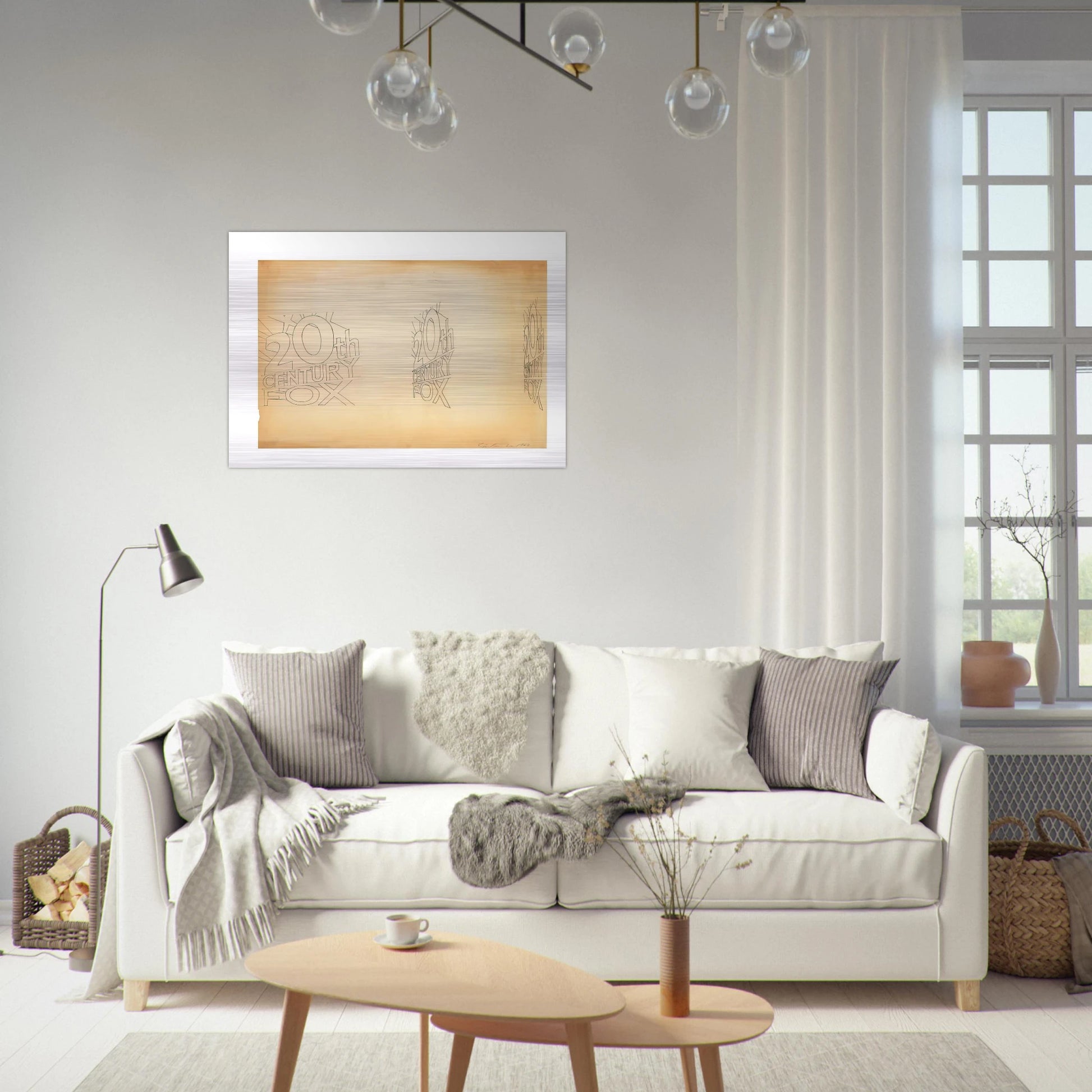 TRADEMARK STUDY 1 1962 - Edward Ruscha Brushed Aluminum Print - 70x100 cm / 28x40 inches | Edward Ruscha Aluminum Print | Edward Ruscha Prints