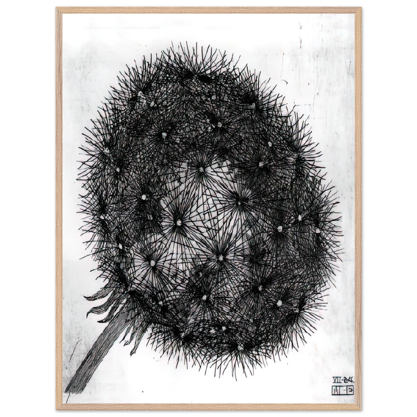 MC Escher - BLOWBALL I Wall Art - 30x40 cm / 12x16 inches - Premium Wooden Framed Poster With Fine Art Paper-canvas - Black frame