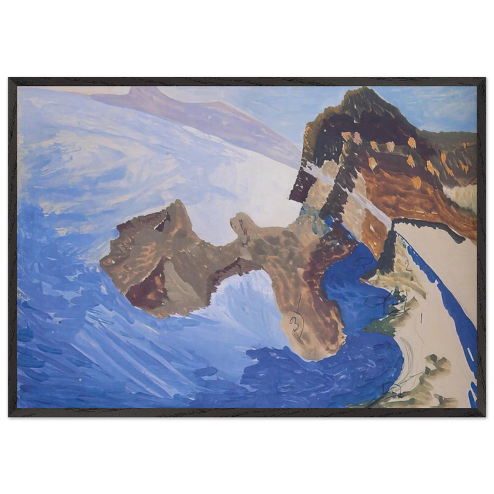 Meeting on the Island - Benedetta Cappa 70x100 cm / 28x40 inches Framed Art Print – Black Wooden Frame