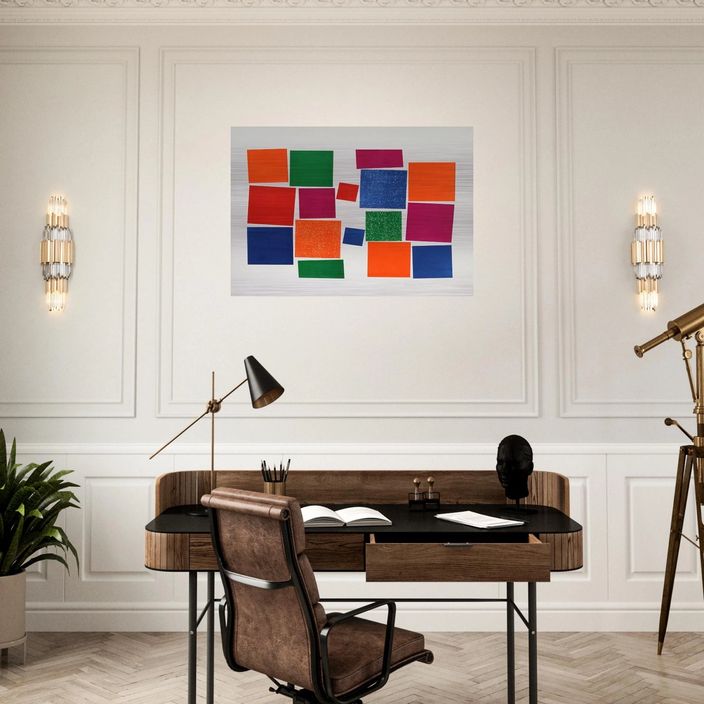 Untitled V - 1967 - Piero Dorazio Brushed Aluminum Print - 70x100 cm / 28x40 inches | Piero Dorazio Aluminum Print | Piero Dorazio Prints