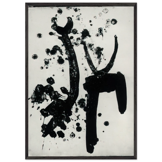 Untitled T1938-31 - 1938 - Hans Hartung 70x100 cm / 28x40 inches Framed Art Print – Black Wooden Frame