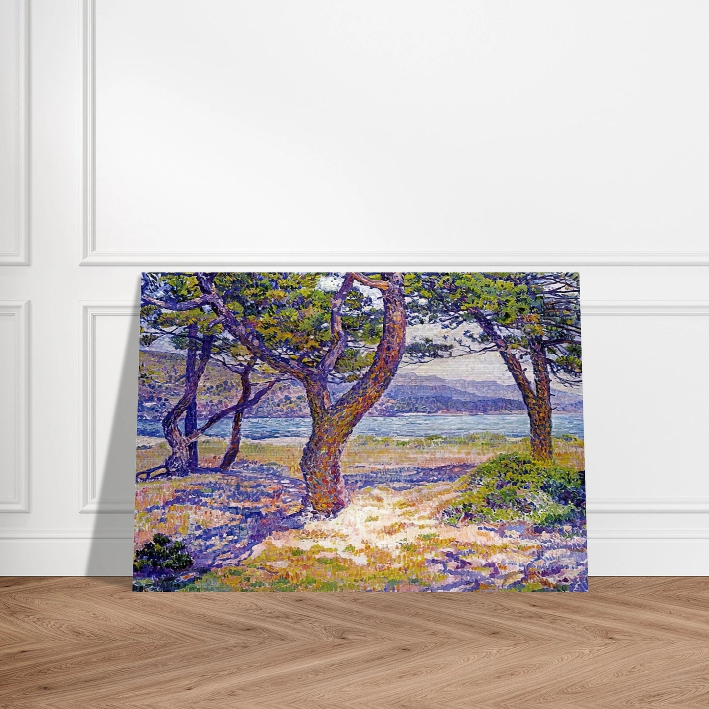 IL MEDITERRANEO PRESSO LE LAVANDOU - Theo van Rysselberghe Brushed Aluminum Print - 70x100 cm / 28x40 inches | Theo van Rysselberghe Aluminum Print | Theo van Rysselberghe Prints