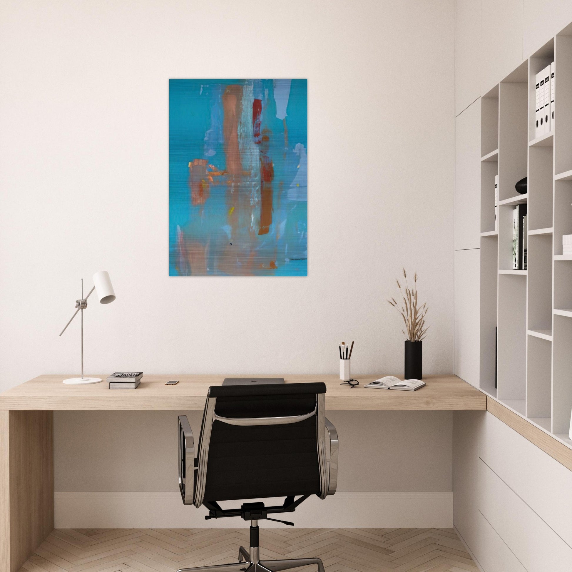 In on Blue - 1976 - Helen Frankenthaler Brushed Aluminum Print - 70x100 cm / 28x40 inches | Helen Frankenthaler Aluminum Print | Helen Frankenthaler Prints