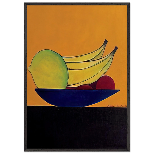 Frutas - 1968 - Aldemir Martins 70x100 cm / 28x40 inches Framed Art Print – Black Wooden Frame