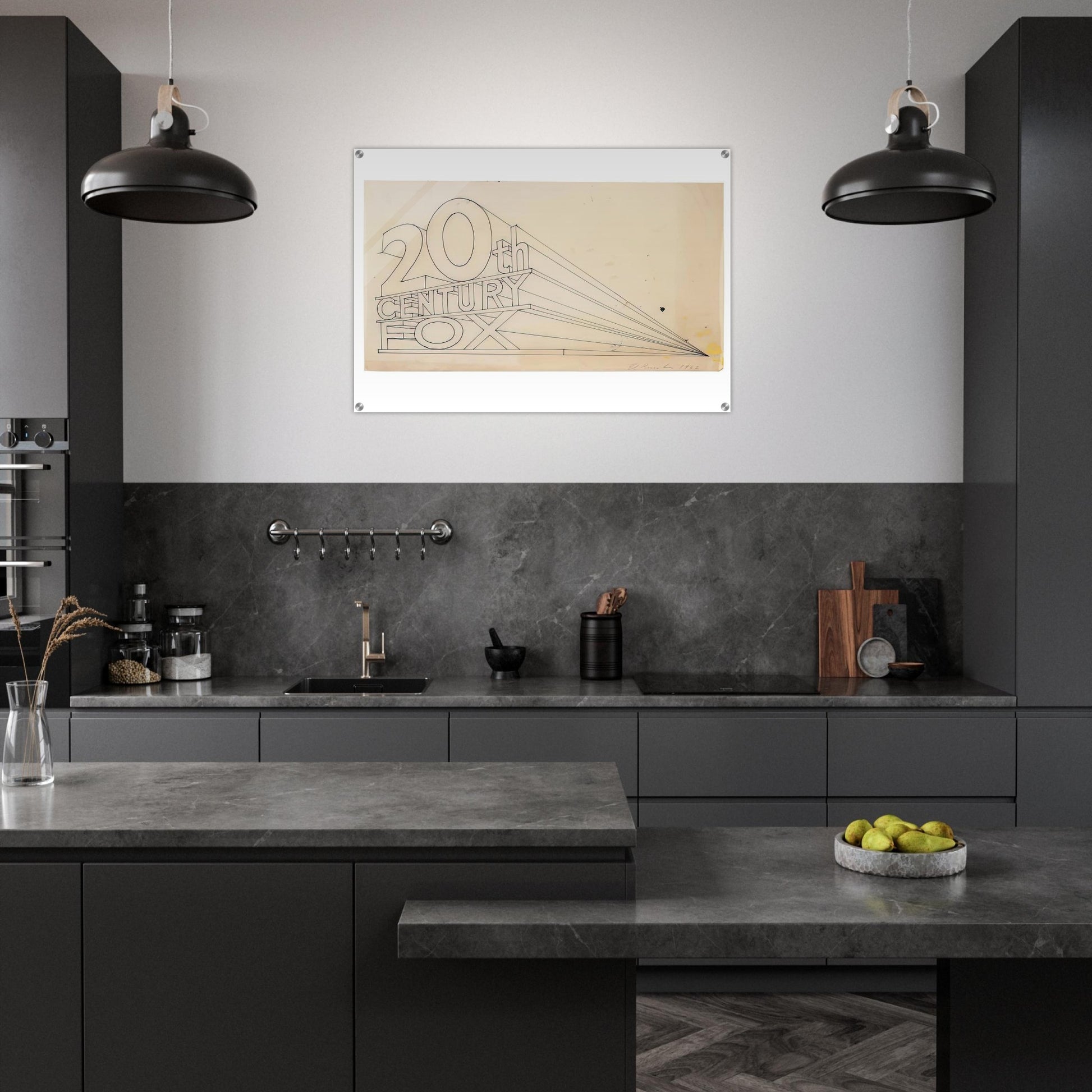 TRADEMARK STUDY 4 1962 - Edward Ruscha Acrylic Print - 70x100 cm / 28x40″ inches