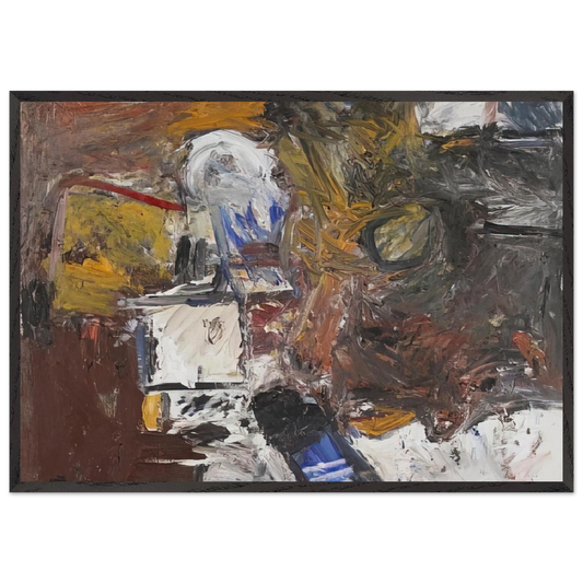 CARGO 1957 - Milton Resnick 70x100 cm / 28x40 inches Framed Art Print – Black Wooden Frame