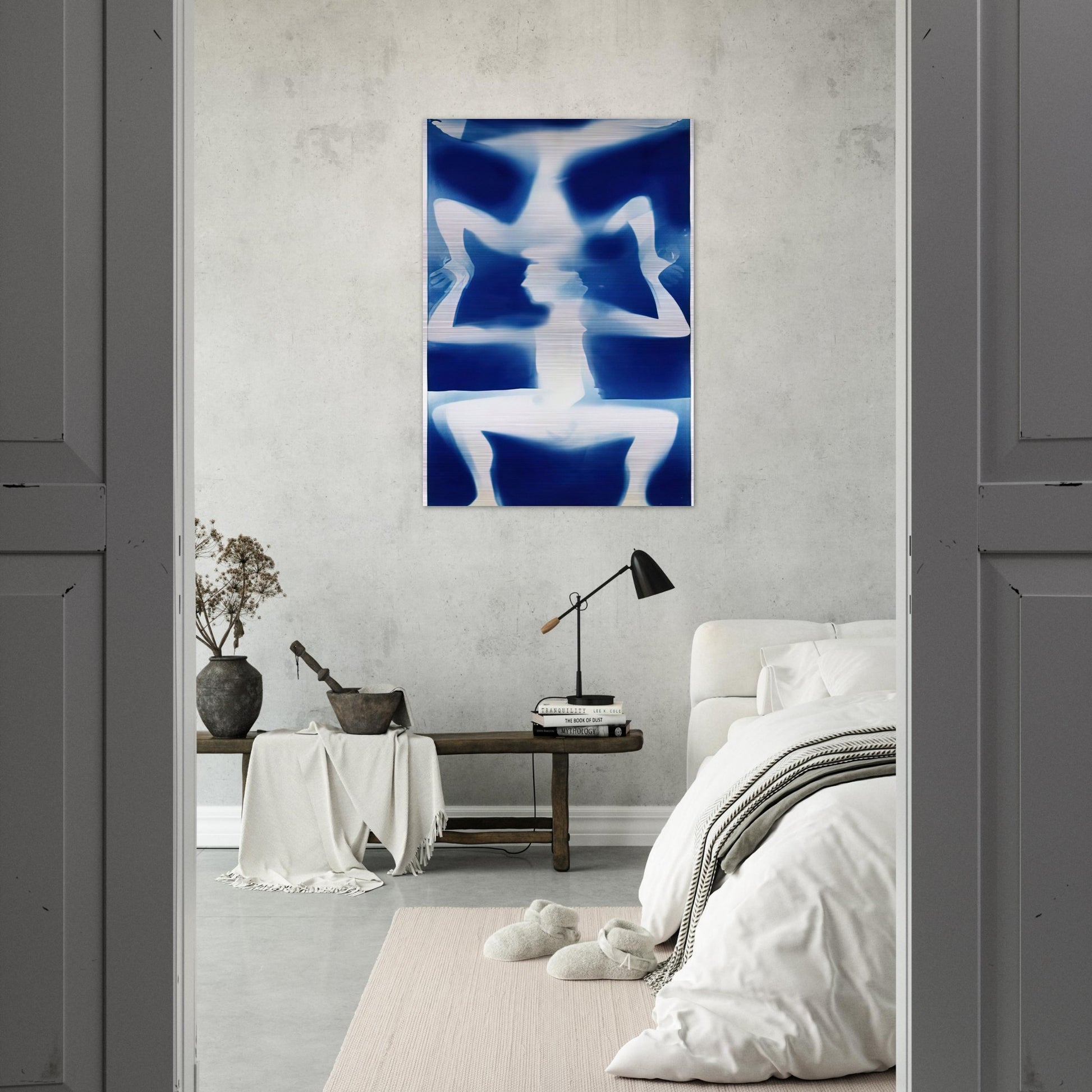 UNTITLED DOUBLE RAUSCHENBERG 1950 - Robert Rauschenberg Brushed Aluminum Print - 70x100 cm / 28x40 inches | Robert Rauschenberg Aluminum Print | Robert Rauschenberg Prints