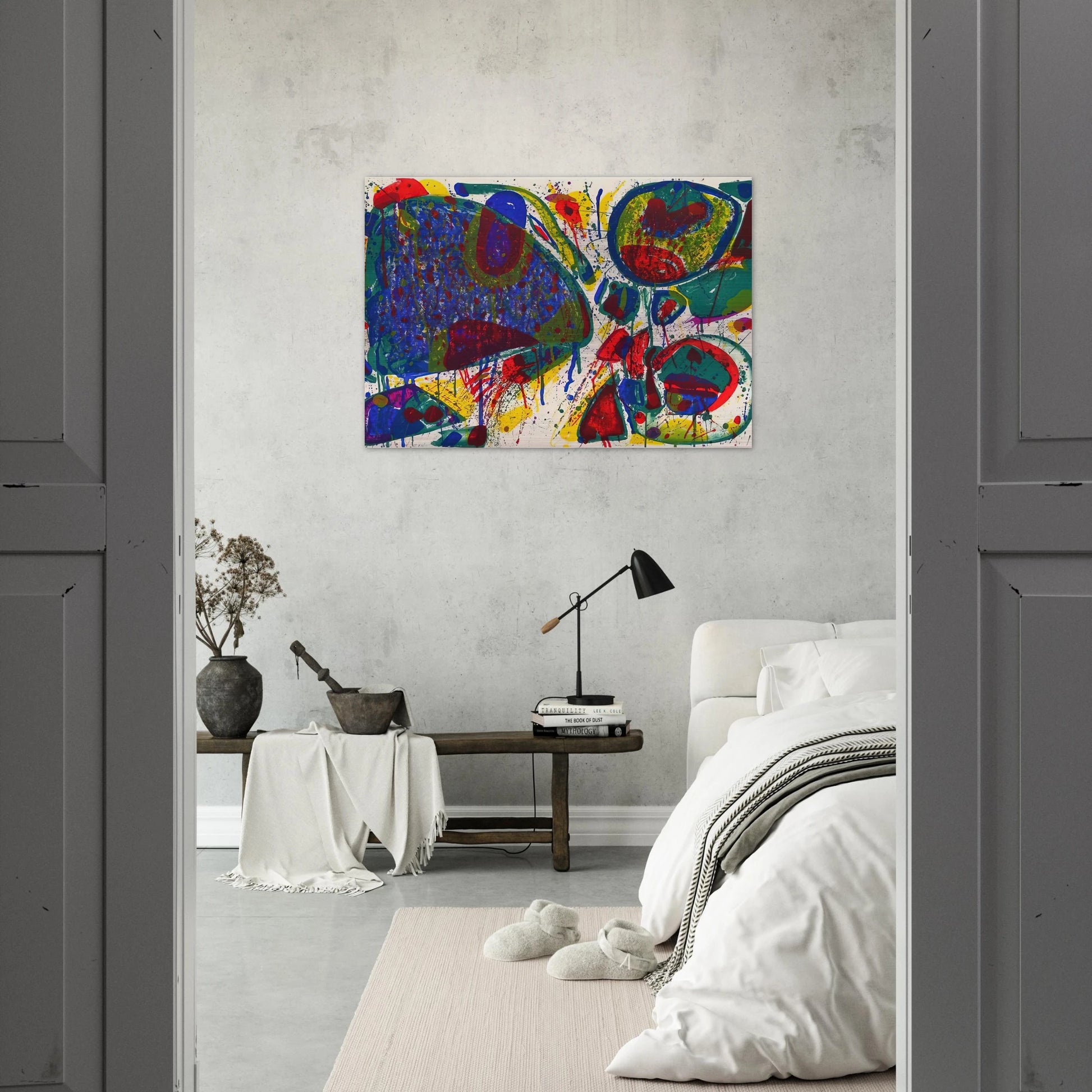 Variant III  from Bright Jade Ghost  - Sam Francis Brushed Aluminum Print - 70x100 cm / 28x40 inches | Sam Francis Aluminum Print | Sam Francis Prints