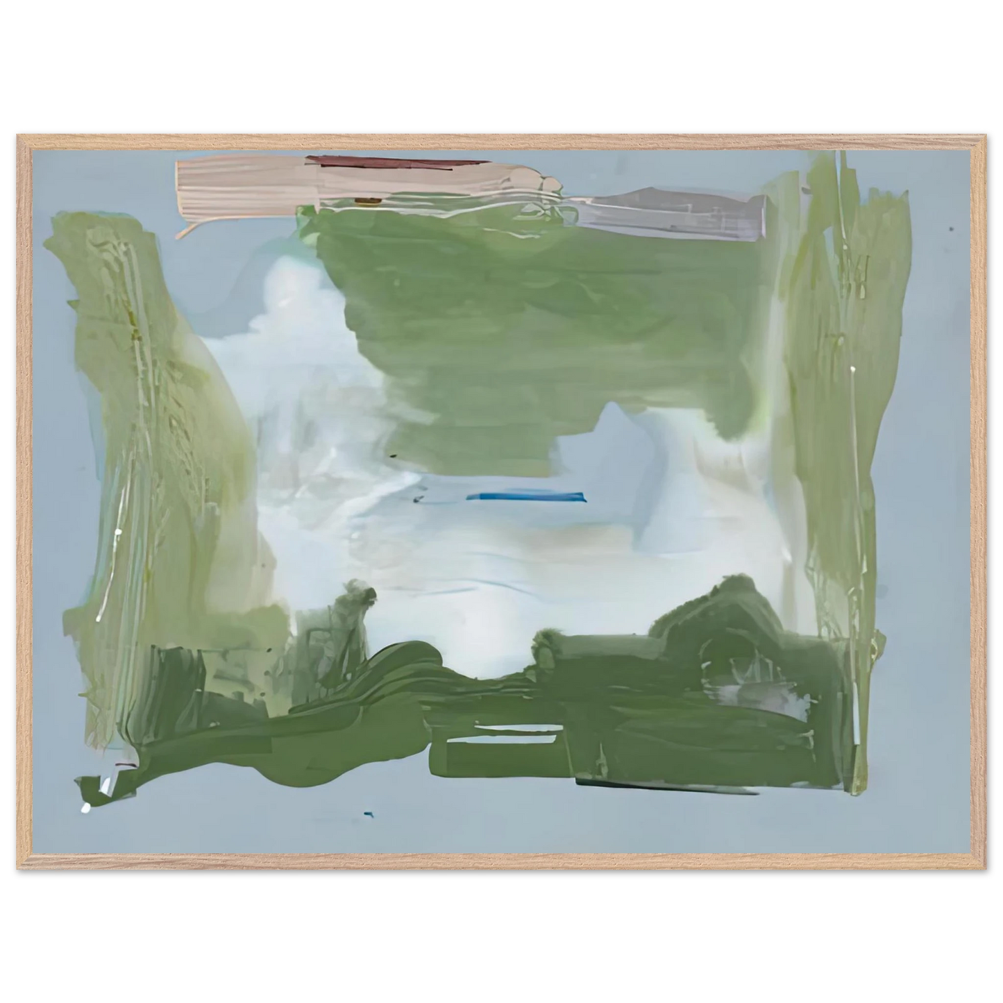 Helen Frankenthaler - Lush Spring, 1975- Wall Art - 21x29.7 cm / 8x12" - Premium Wooden Framed Poster With Fine Art Paper-canvas - Black frame