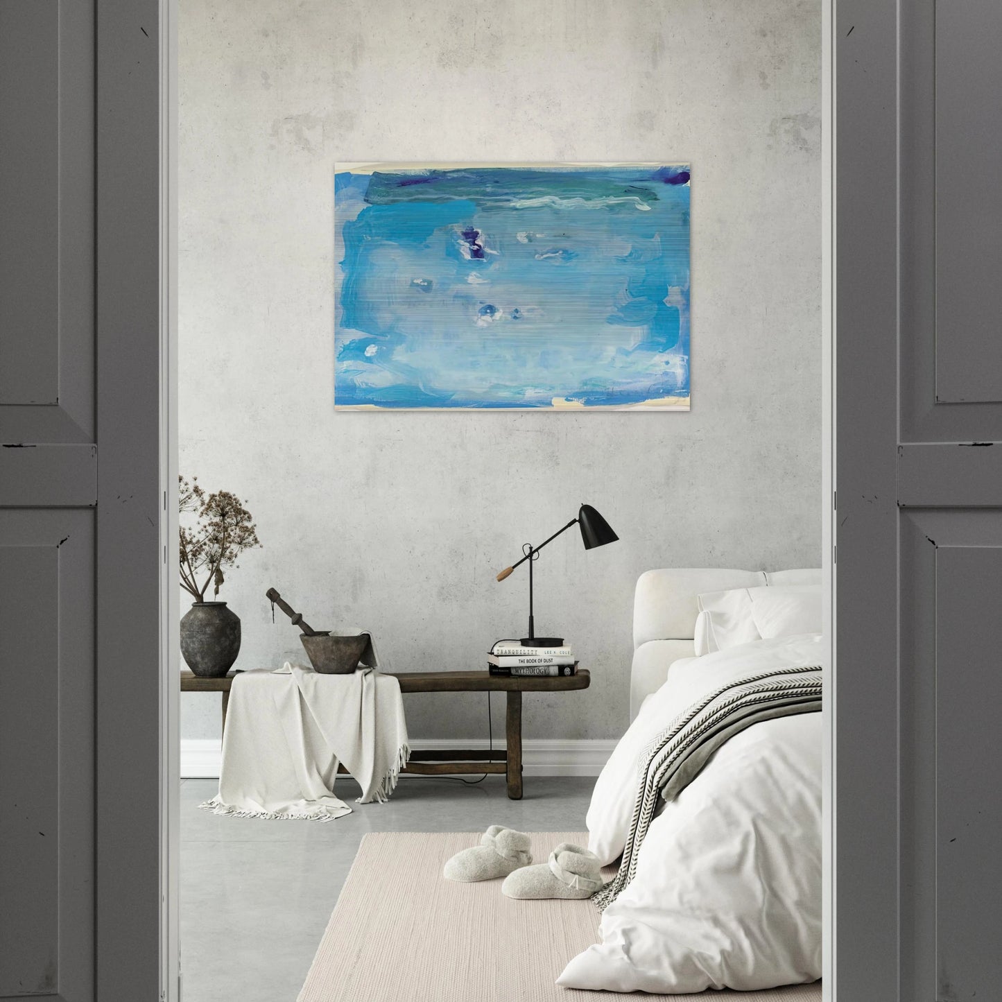 Untitled - Color Field Painting, Lyrical Abstraction - Helen Frankenthaler Brushed Aluminum Print - 70x100 cm / 28x40 inches | Helen Frankenthaler Aluminum Print | Helen Frankenthaler Prints