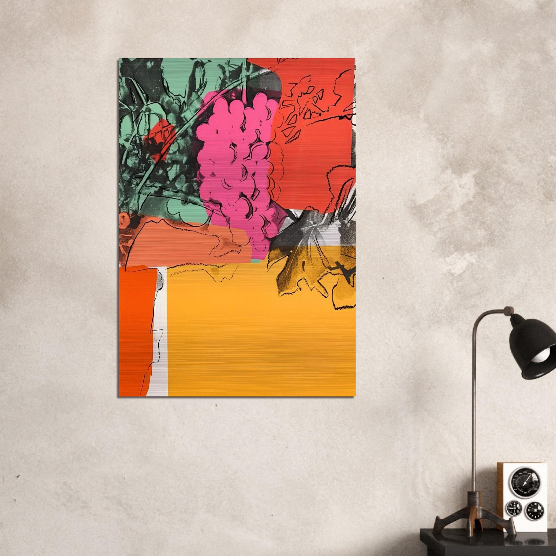 Grapes #1 - Andy Warhol Brushed Aluminum Print - 70x100 cm / 28x40 inches | Andy Warhol Aluminum Print | Andy Warhol Prints