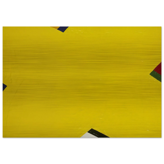 Yellow - Al Held Brushed Aluminum Print - 70x100 cm / 28x40 inches | Al Held Aluminum Print | Al Held Prints