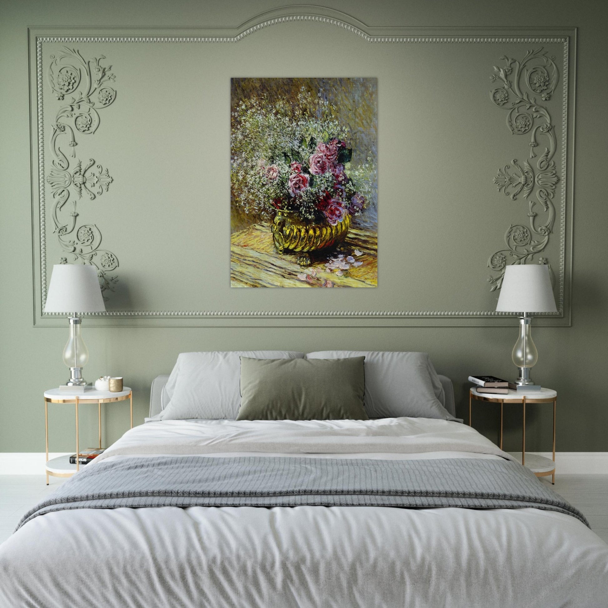 Flowers in a Pot - claude monet Brushed Aluminum Print - 70x100 cm / 28x40 inches | claude monet Aluminum Print | claude monet Prints