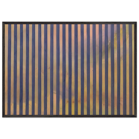 Untitled - 1959 N3 - Gene Davis 70x100 cm / 28x40 inches Framed Art Print – Black Wooden Frame