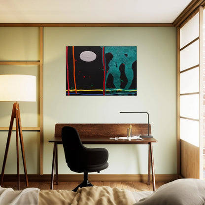 Watching 20-1-07 - 2007 - John Hoyland Brushed Aluminum Print - 70x100 cm / 28x40 inches | John Hoyland Aluminum Print | John Hoyland Prints