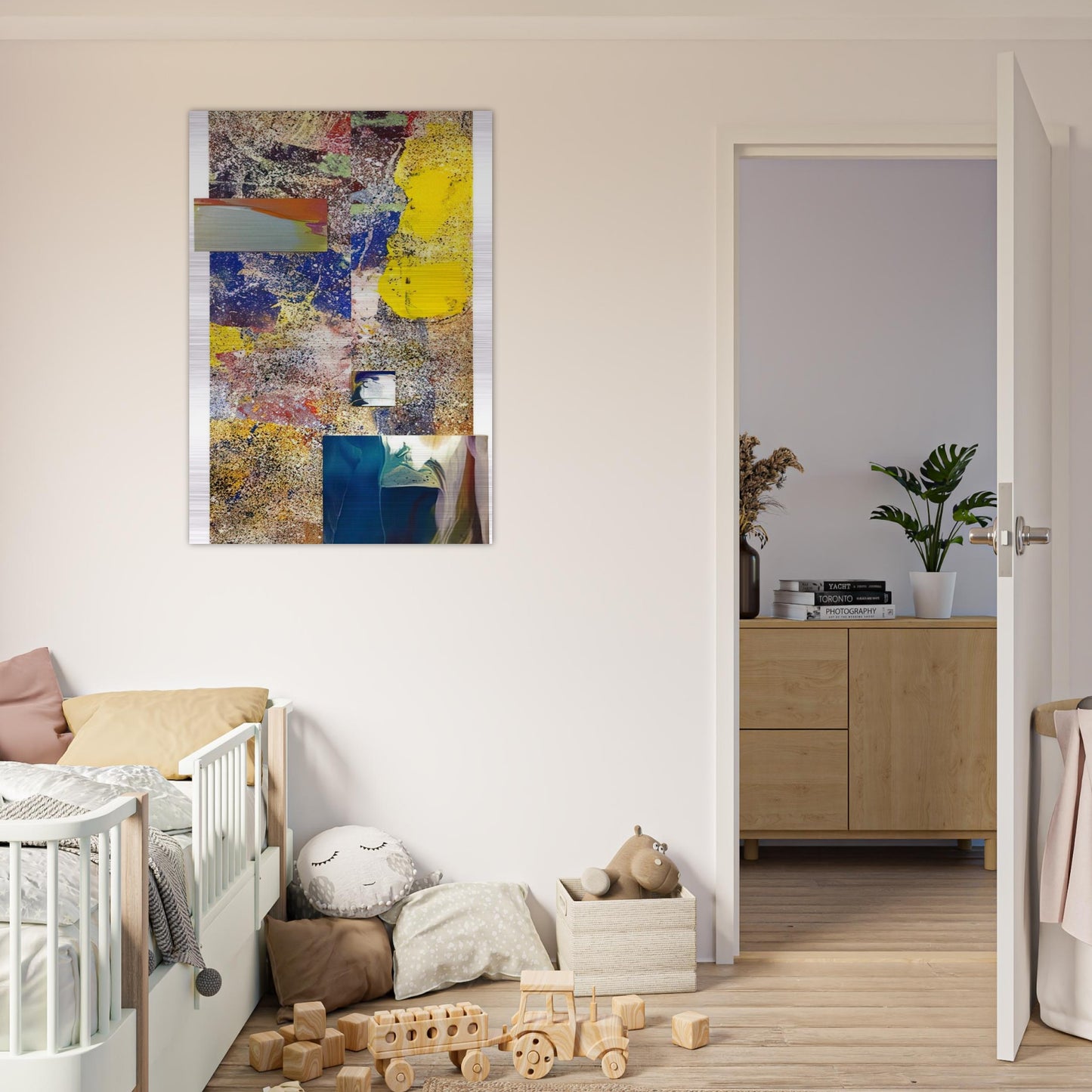 Remembering Girls Ajar - Sam Gilliam Brushed Aluminum Print - 70x100 cm / 28x40 inches | Sam Gilliam Aluminum Print | Sam Gilliam Prints