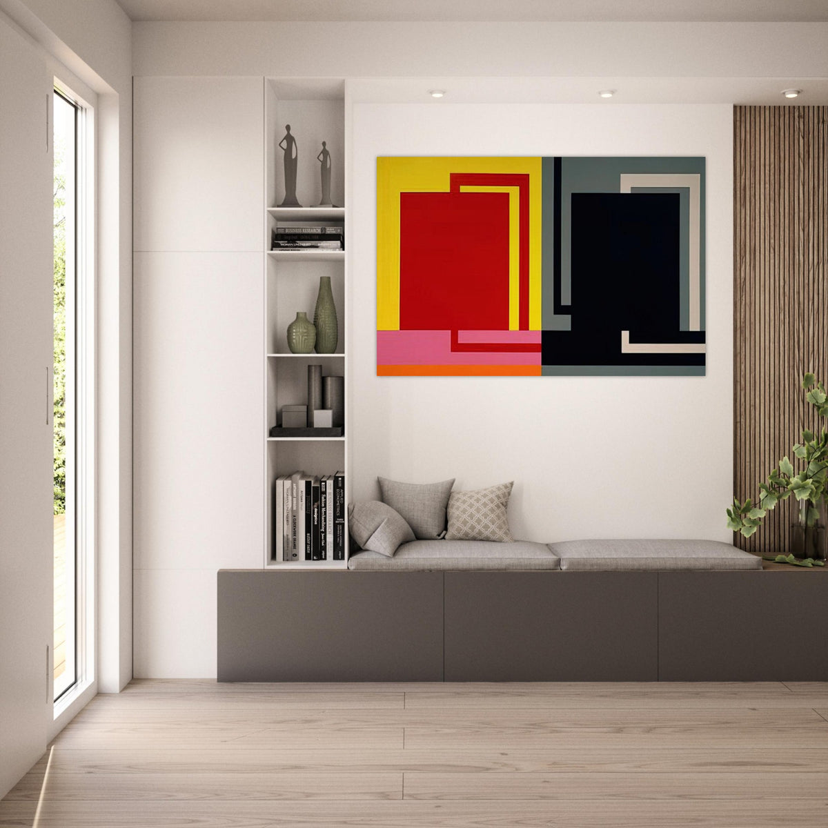 Double Elvis - 1990 - Peter Halley Art Prints - 100x150 cm / 40x60″ inches | Peter Halley Poster | Peter Halley Prints